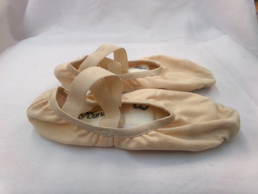 Pre-Owned Ballet Shoes So Danca Adult 4A Canvas Crossing Straps Split Sole