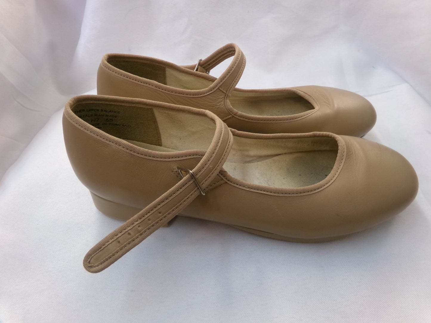 Pre-Owned Tap Shoes Capezio Adult 8M Mary Jane Leather Buckle Student