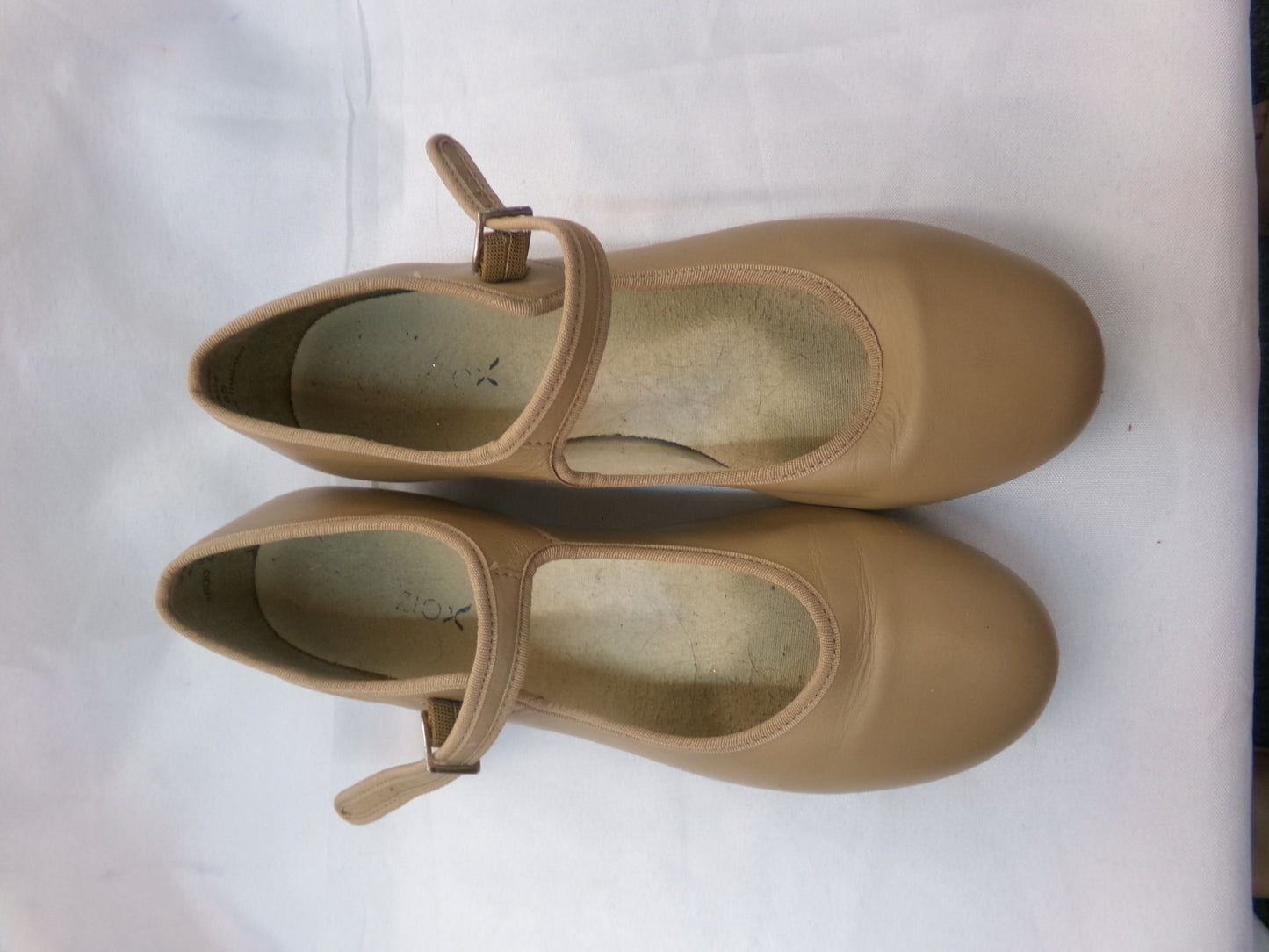Pre-Owned Tap Shoes Capezio Adult 8M Mary Jane Leather Buckle Student