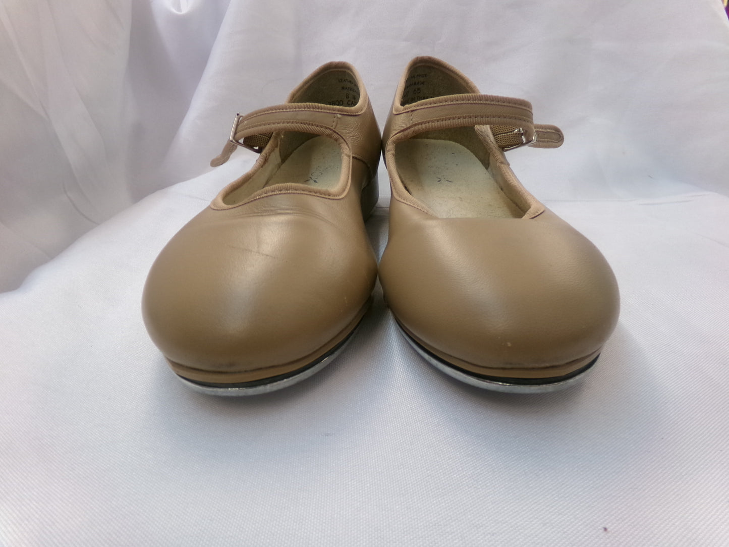 Pre-Owned Tap Shoes Capezio Adult 8M Mary Jane Leather Buckle Student
