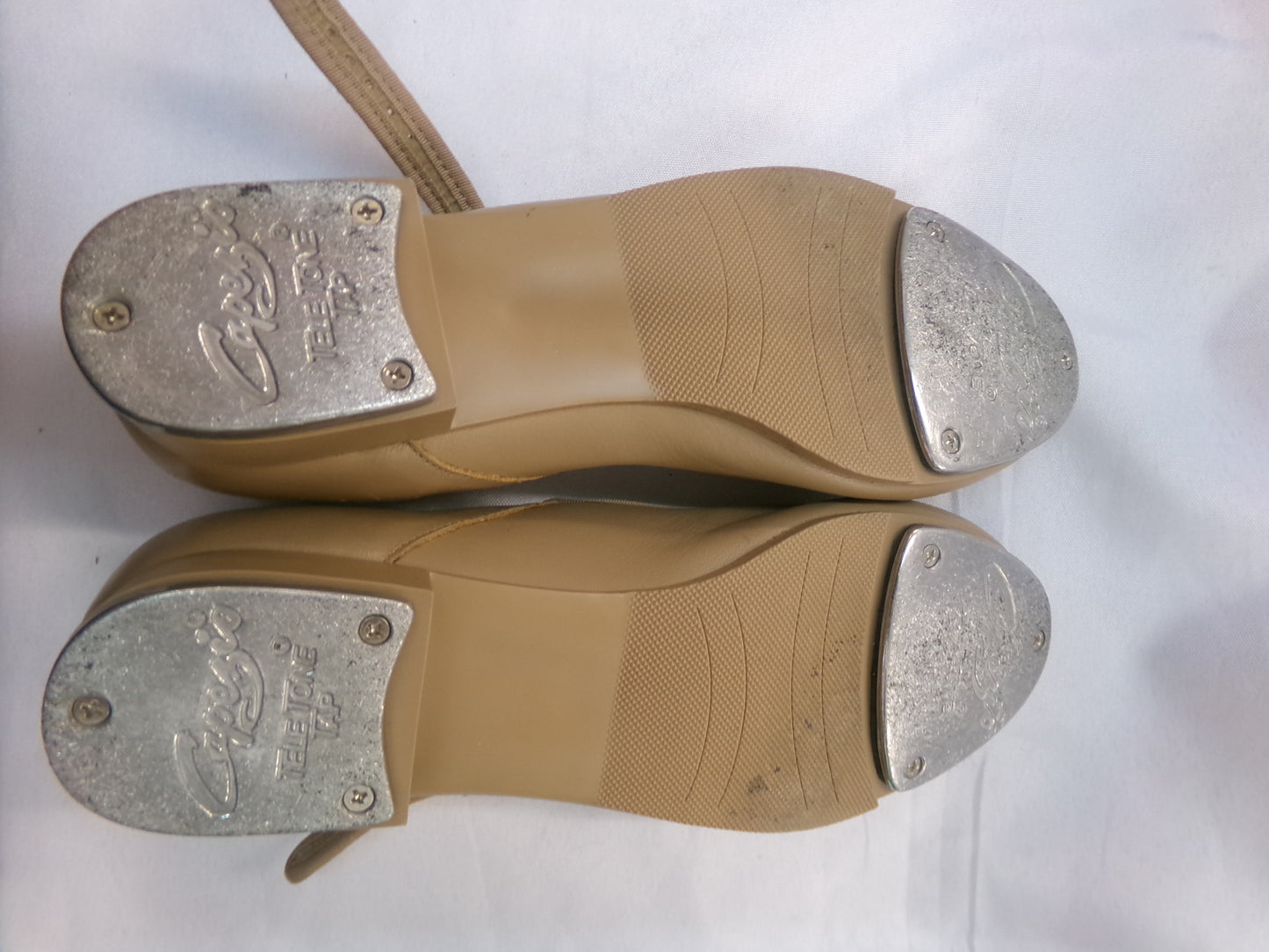 Pre-Owned Tap Shoes Capezio Adult 8M Mary Jane Leather Buckle Student