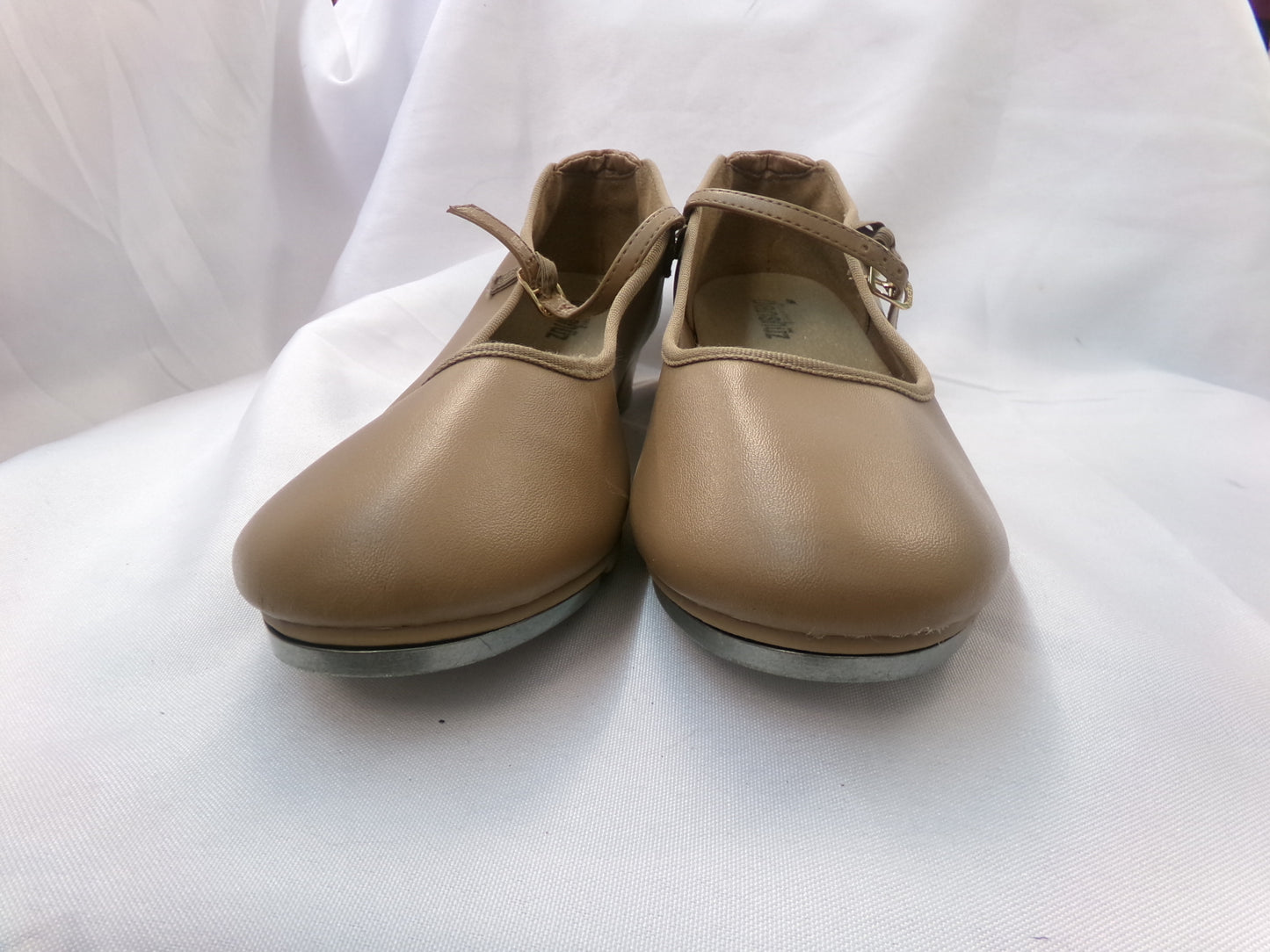 Pre-Owned Tap Shoes Danshuz Womens 9M Tan Mary Jane Buckle