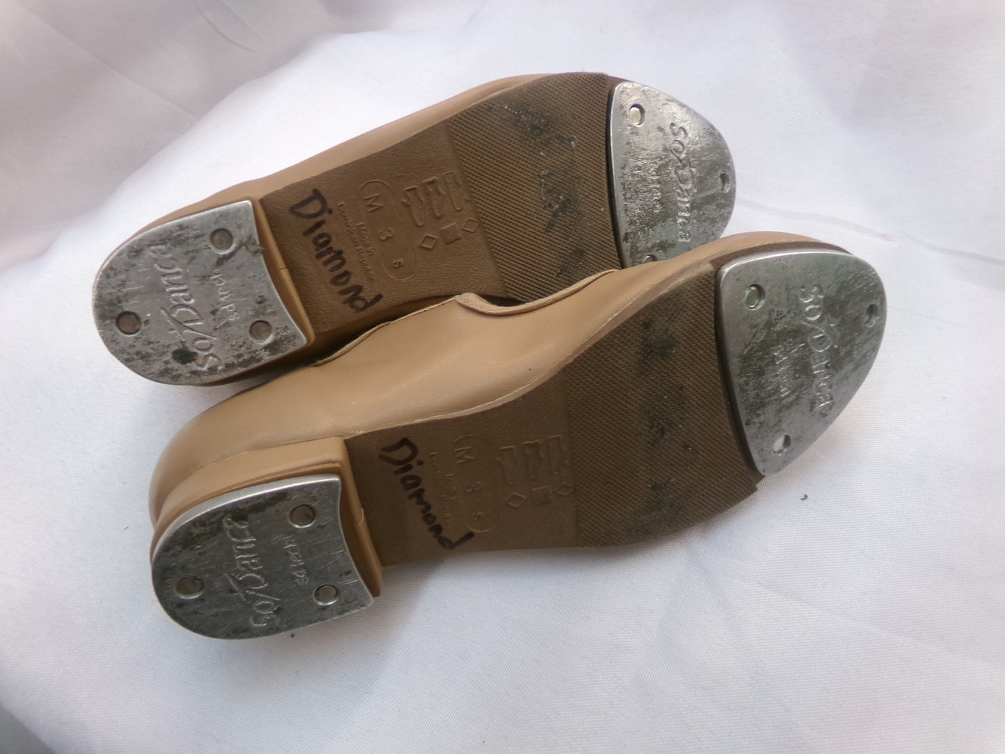 Pre-Owned Tap Shoes SoDanca Youth 3M Mary Jane Leather Loop Strap