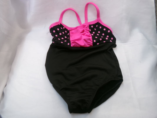 Pre-Owned Leotard Small Child Pink Polka Dot Ferreira Dance Ballet Tap