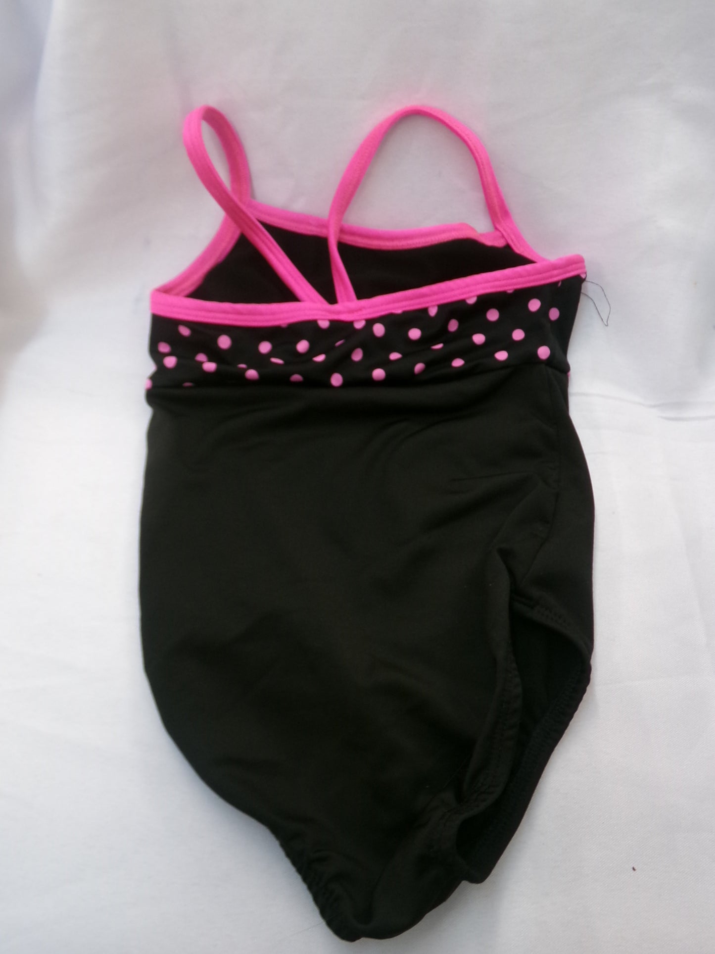 Pre-Owned Leotard Small Child Pink Polka Dot Ferreira Dance Ballet Tap