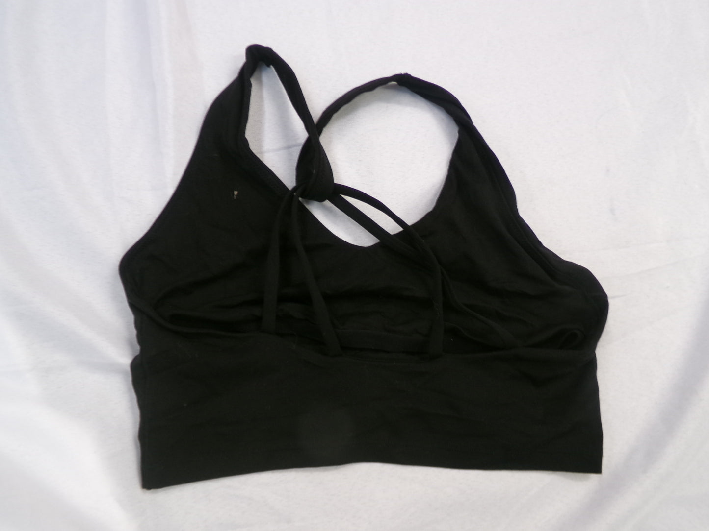 Pre-Owned Crop Top Black Large Adult Shelf Liner Offline by Aerie