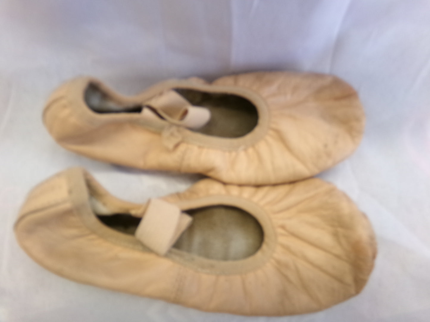 Pre-Owned Ballet Shoes Generic Kids 13.5M No Tie Leather Cross Straps Split Sole