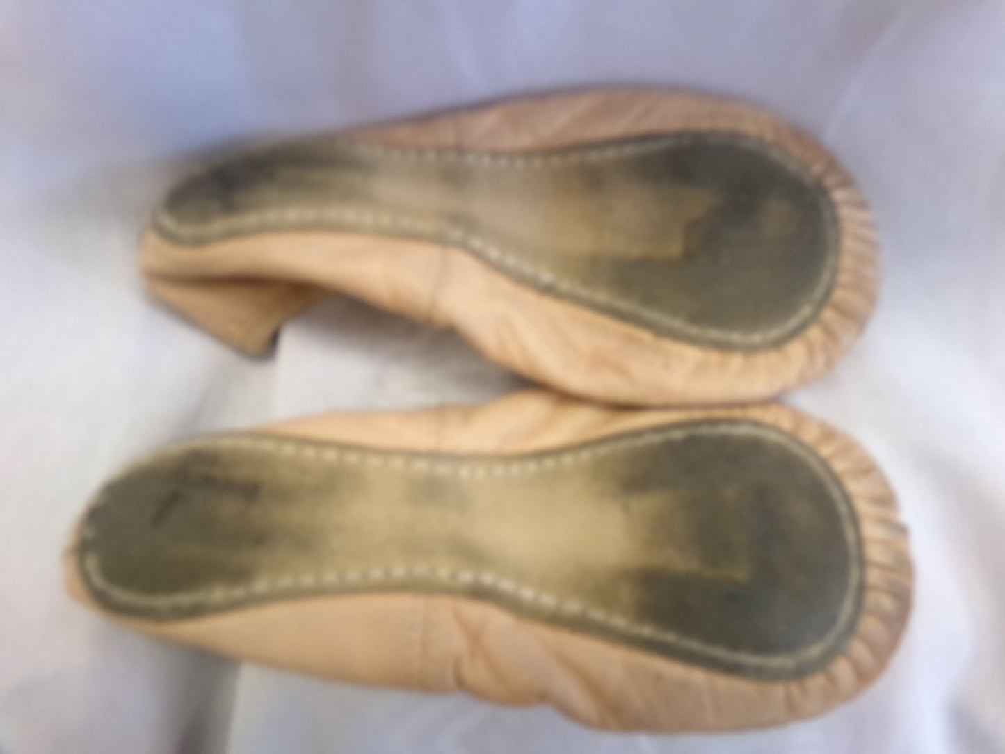 Pre-Owned Ballet Shoes Generic Kids 13.5M No Tie Leather Cross Straps Split Sole