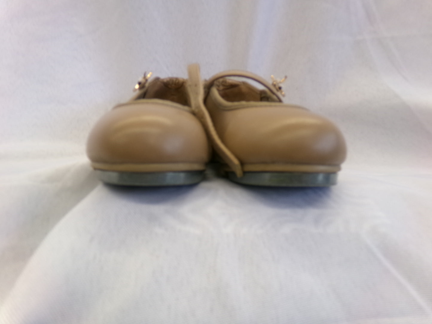 Pre-Owned Tap Shoes Dancing Fair Adult 9M Mary Jane Leather Buckle