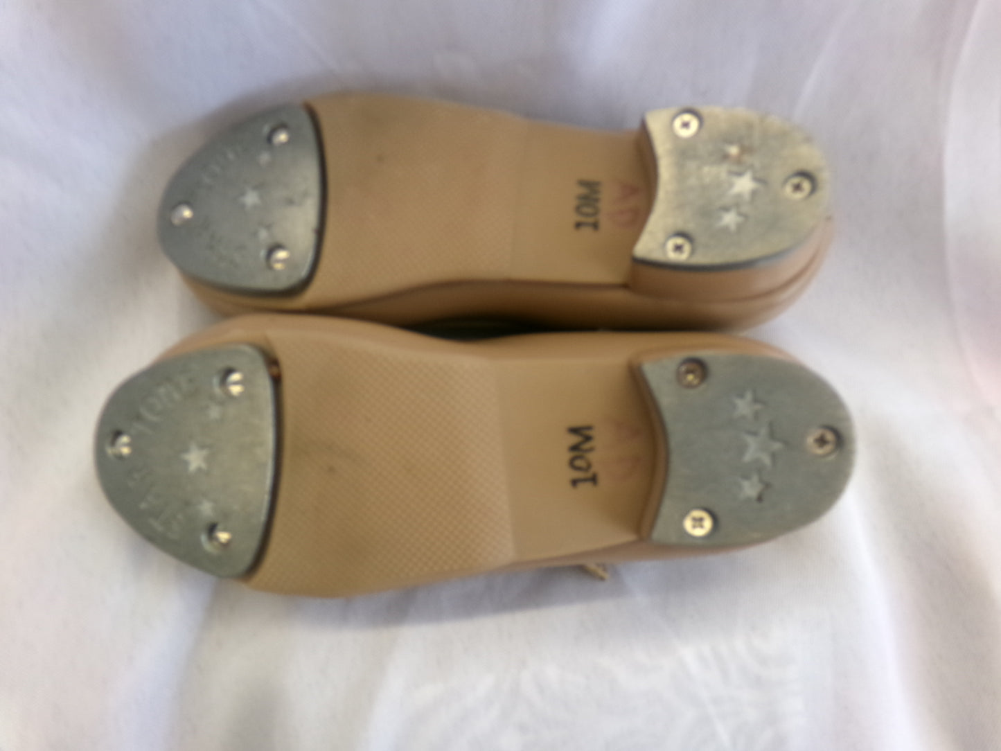 Pre-Owned Tap Shoes Dancing Fair Adult 10M Mary Jane Leather Buckle
