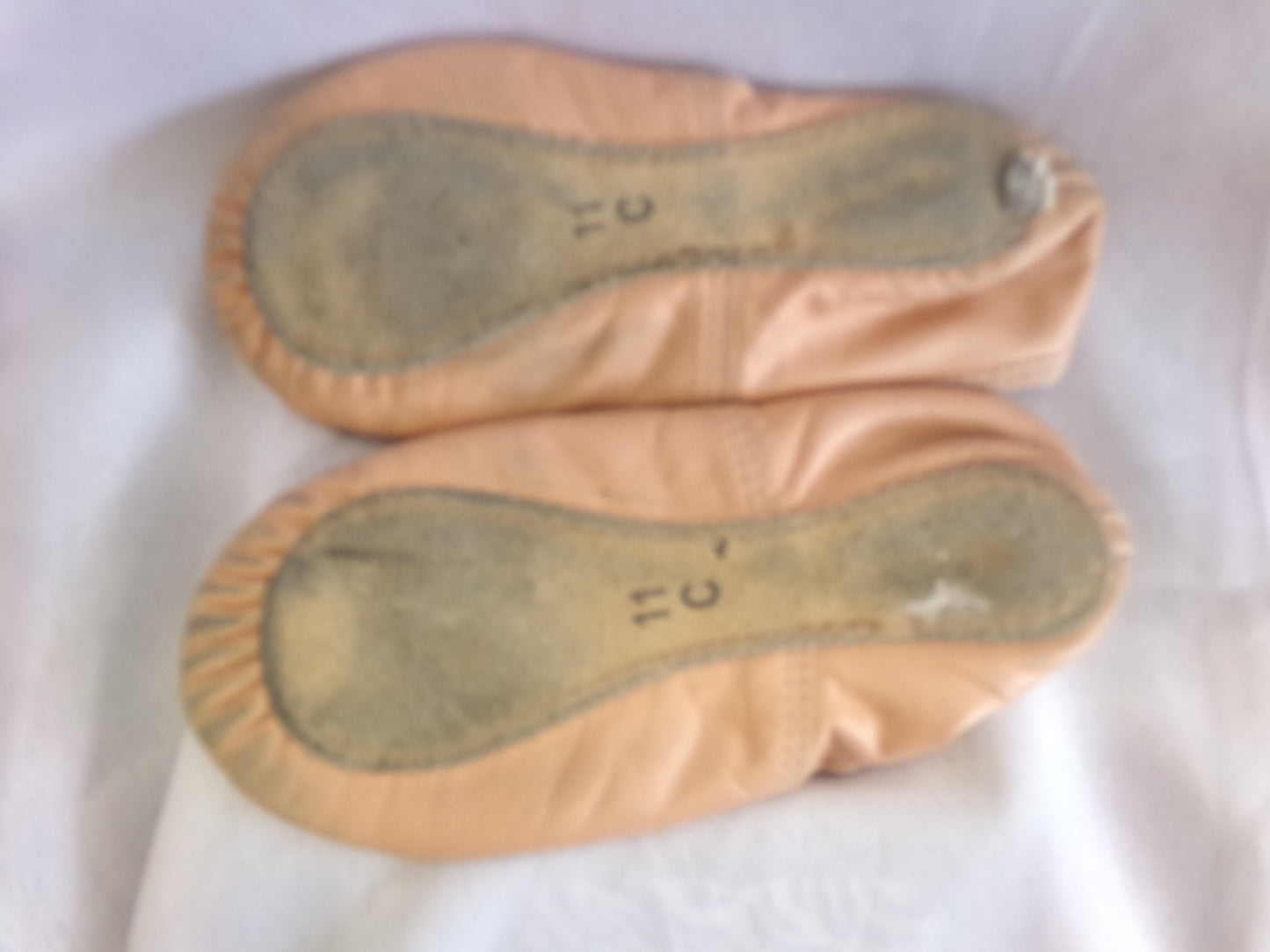 Pre-Owned Ballet Shoes Dancing Fair Big Kids 11C Leather Full Sole