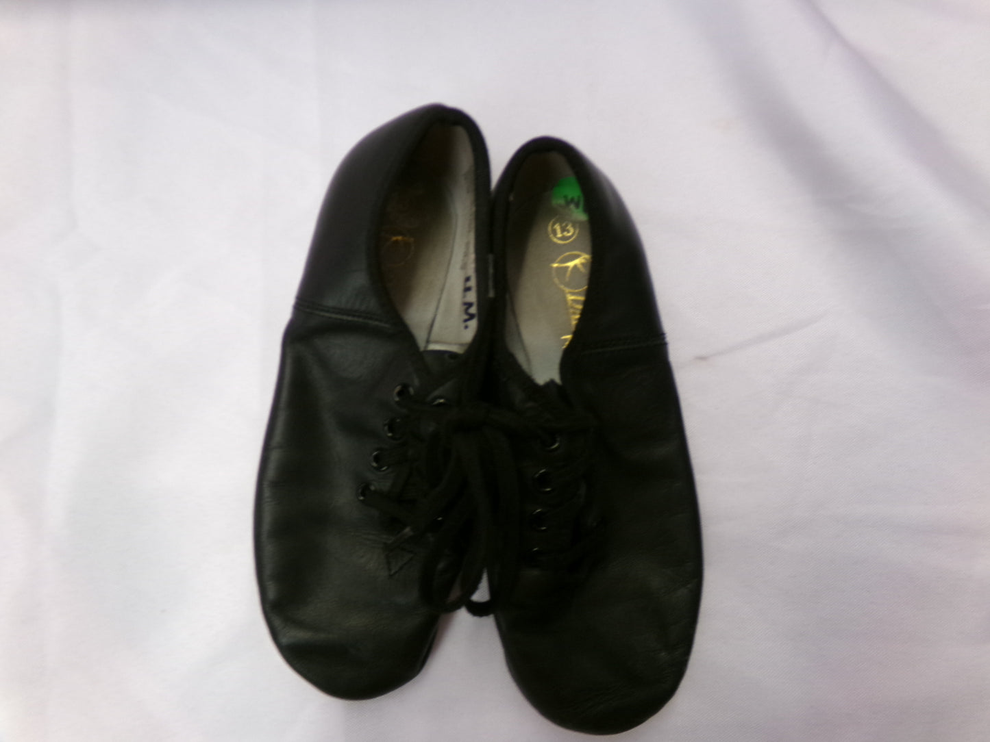 Pre-Owned Jazz Shoes Danskin Youth 13M Lace Up Leather Split Sole
