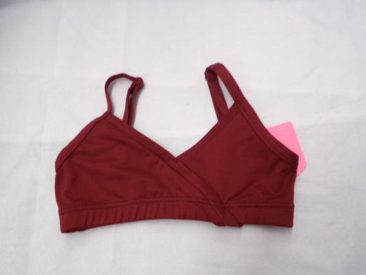 Pre-Owned Crop Top XS Adult Burgundy Capezio Jazz Tap Adjustable Straps