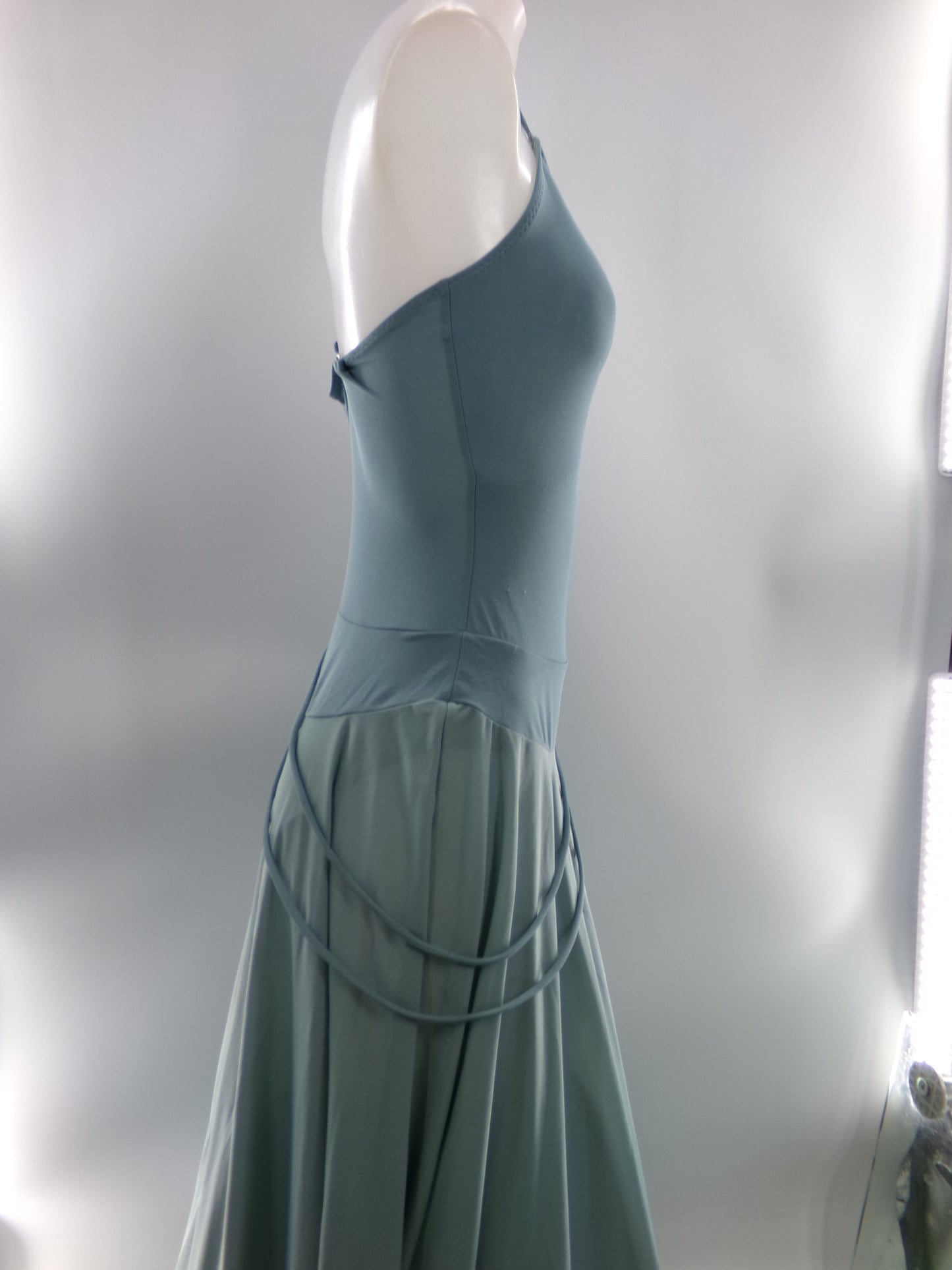 Pre-Owned Costume XL Child Green Curtain Call R2249 Lyrical Contemporary Ballet Cami Long Dress Flowy