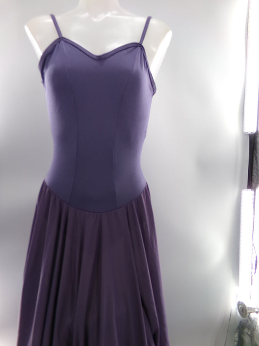 Pre-Owned Costume Medium Adult Purple Curtain Call C168 Ballet Lyrical Contemporary Long dress Cami