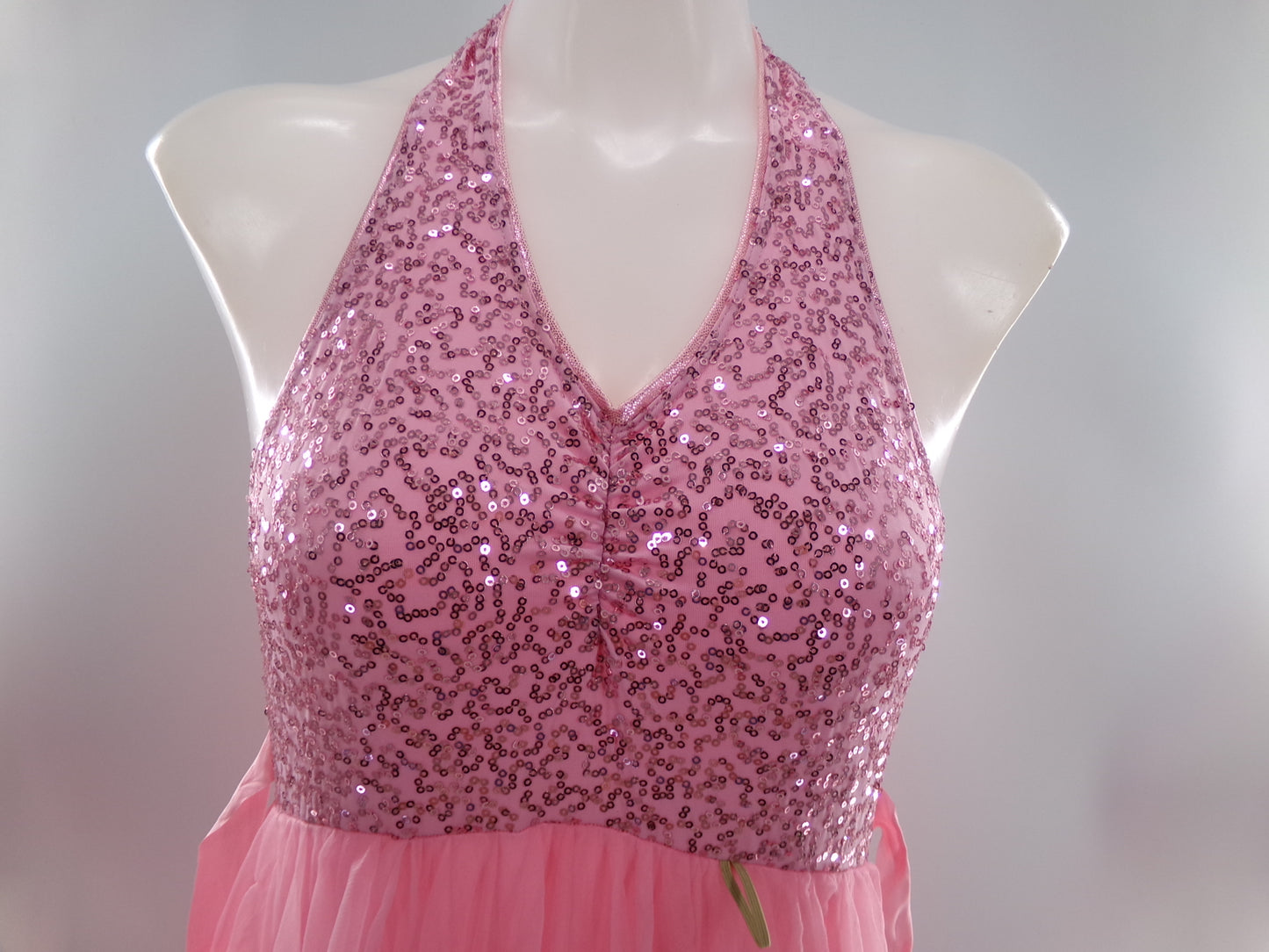 Pre-Owned Costume XL Child Pink Curtain Call E3921 Lyrical Ballet Princess Tulle Dress Sequin
