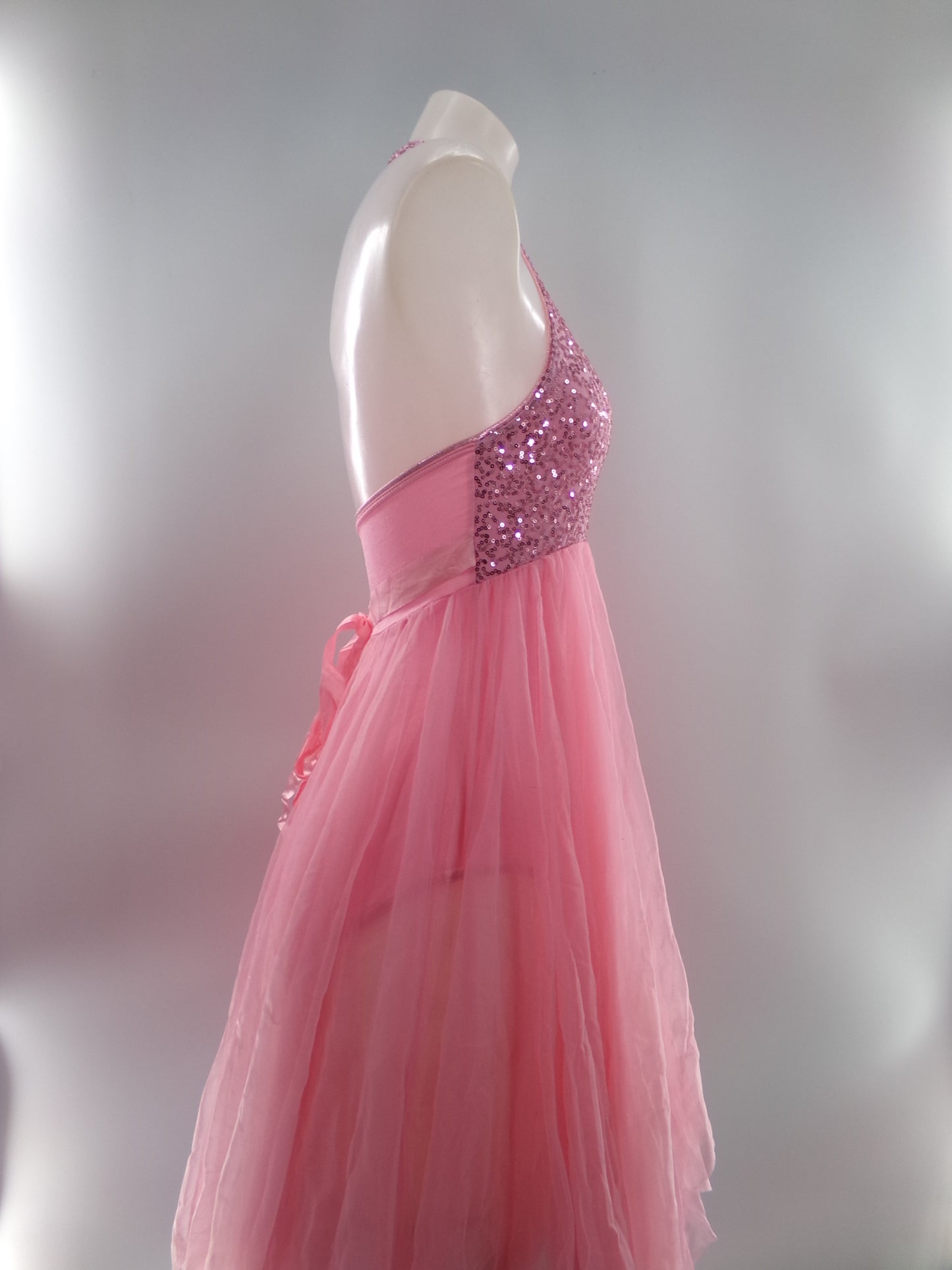 Pre-Owned Costume XL Child Pink Curtain Call E3921 Lyrical Ballet Princess Tulle Dress Sequin