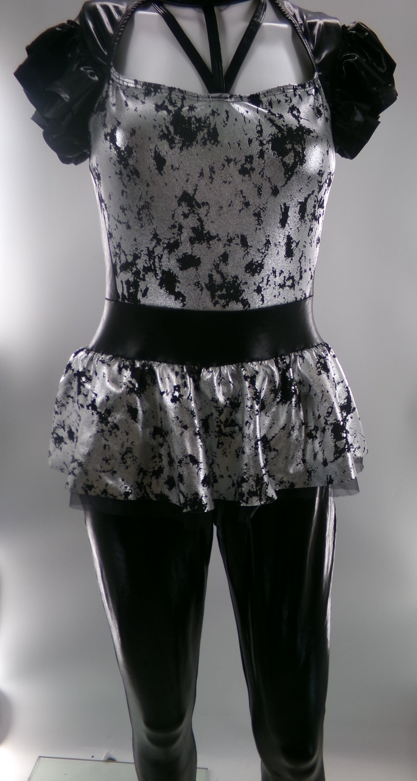 Pre-Owned Costume Medium Adult A Wish Come True V2613 Black Sequin Jazz Tap Clogging