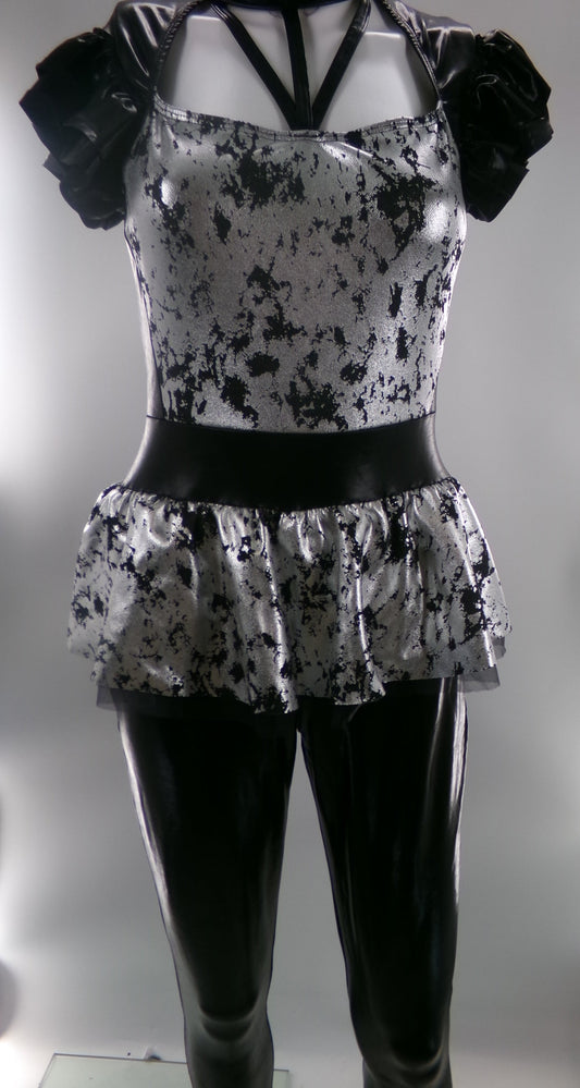 Pre-Owned Costume Medium Adult A Wish Come True V2613 Black Sequin Jazz Tap Clogging