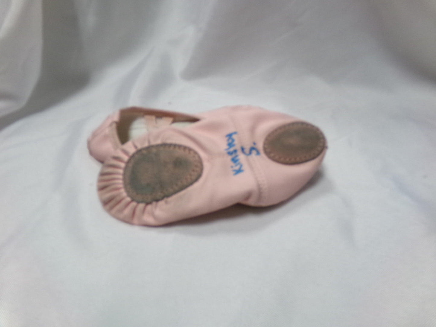 Pre-Owned Ballet Shoes Stelle Girl's 1M Leather Split Sole Double Strap