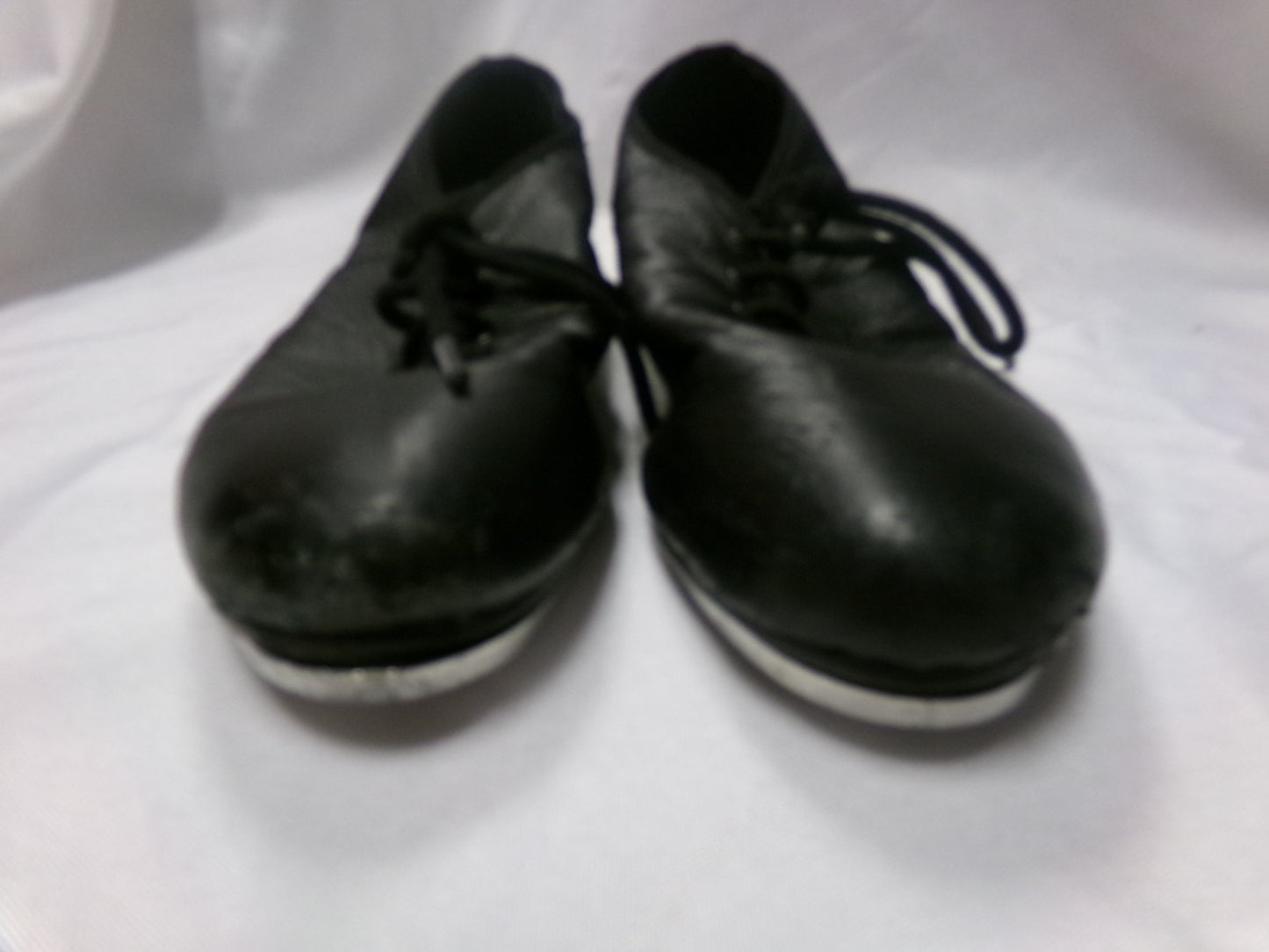 Pre-Owned Tap Shoes DanzNMotion Adult 6.5M Oxford Leather Black Split Sole