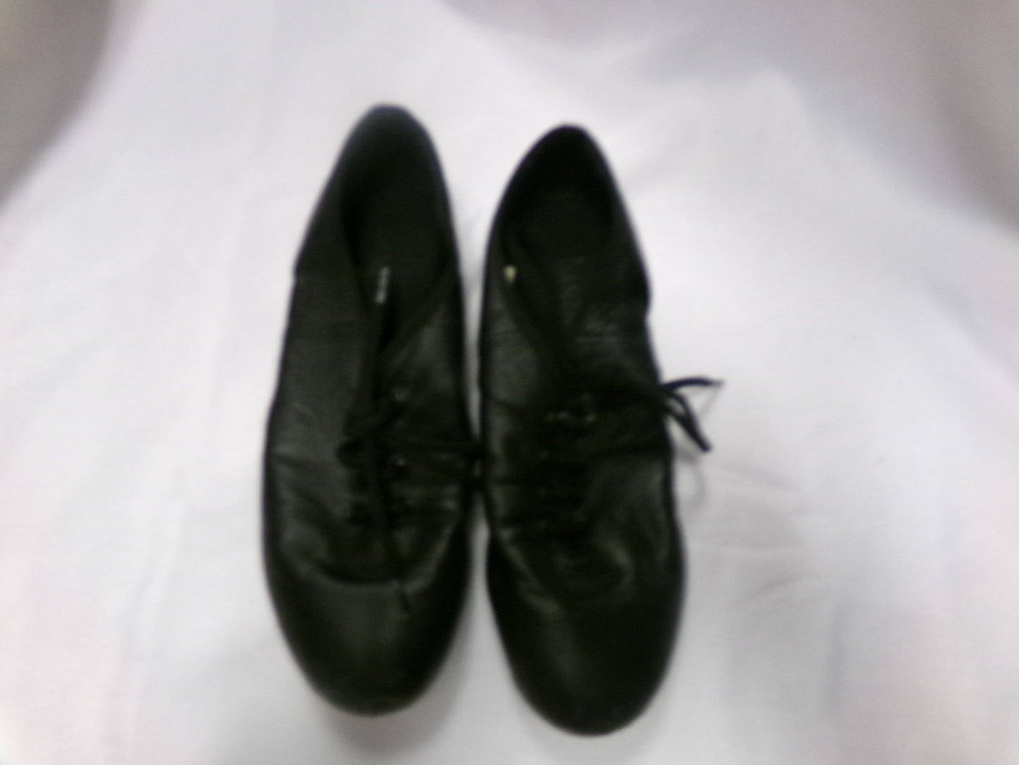 Pre-Owned Tap Shoes DanzNMotion Adult 6.5M Oxford Leather Black Split Sole