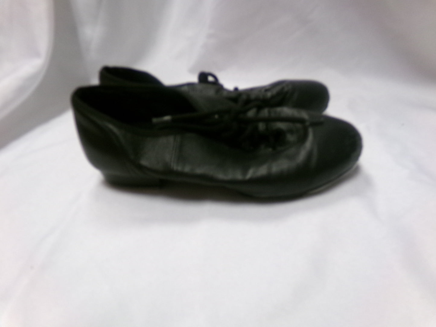 Pre-Owned Tap Shoes DanzNMotion Adult 6.5M Oxford Leather Black Split Sole