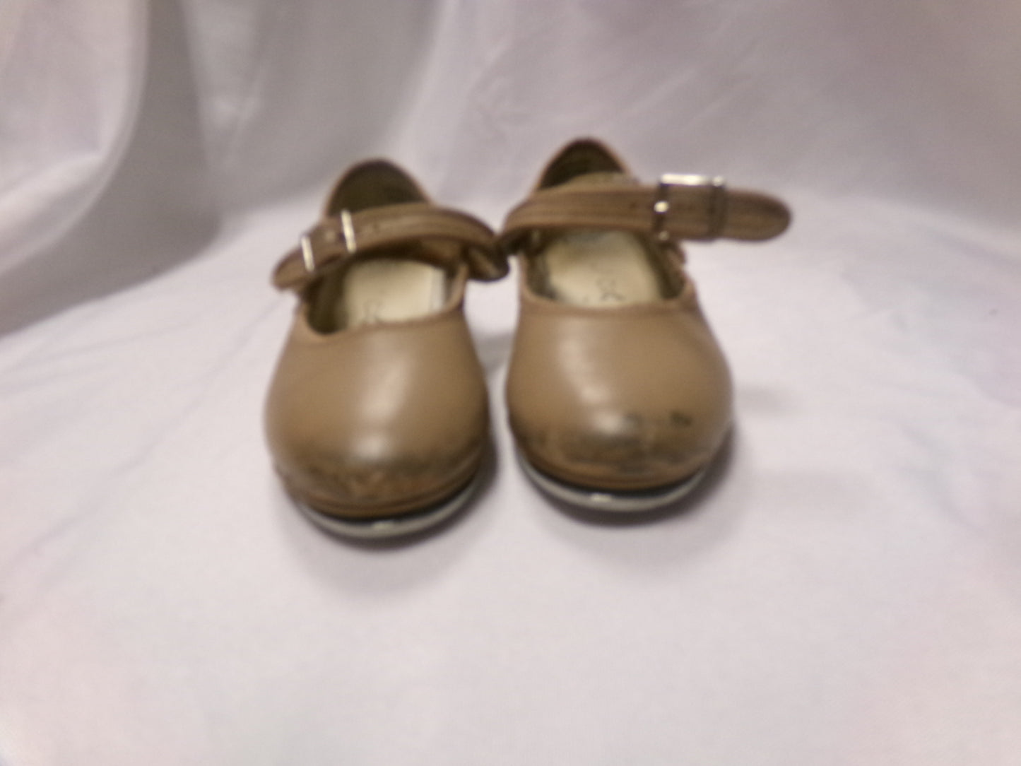 Pre-Owned Tap Shoes Capezio Toddler 11 Jane Leather Buckle Tan