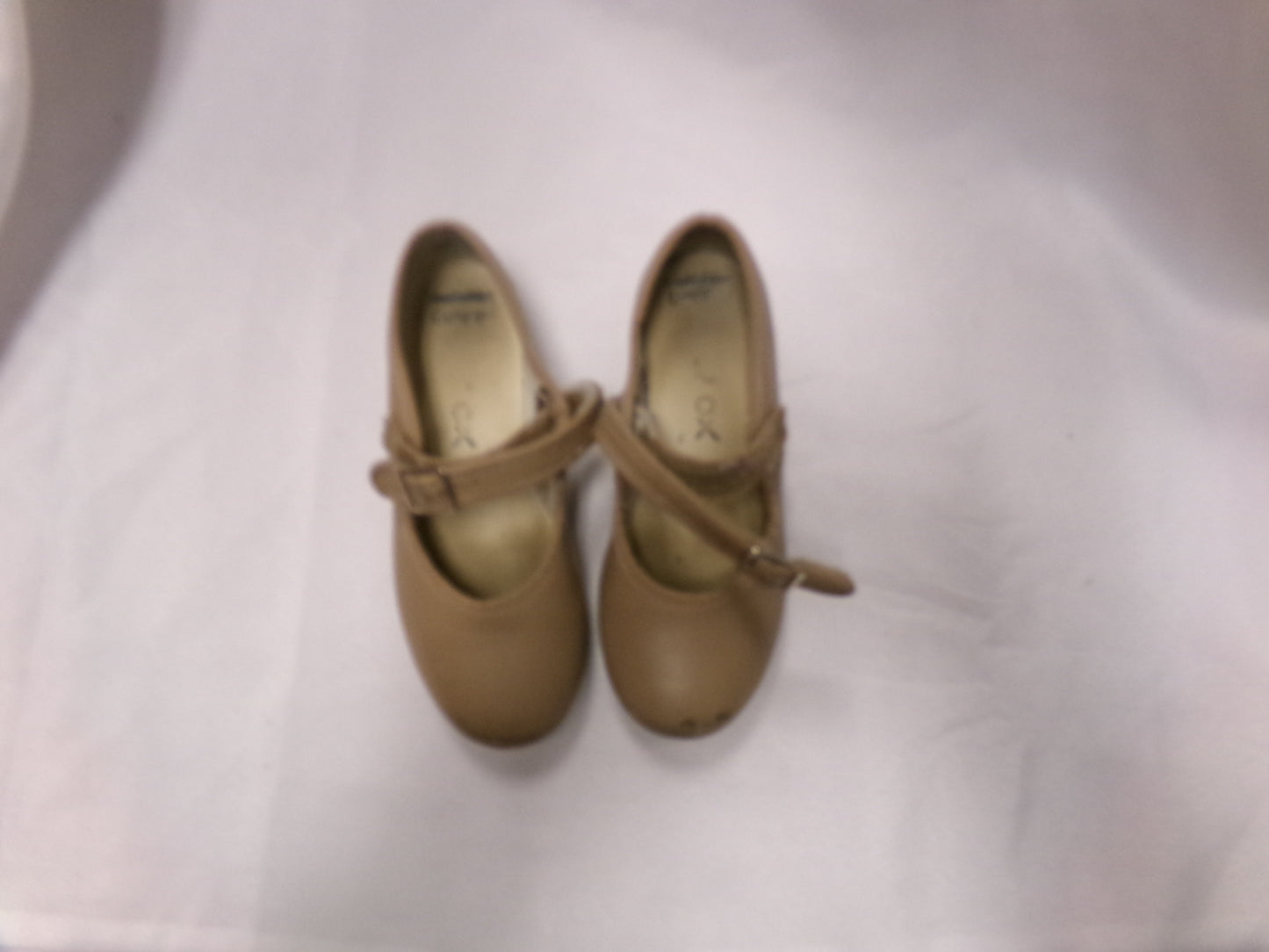 Pre-Owned Tap Shoes Capezio Toddler 11 Jane Leather Buckle Tan