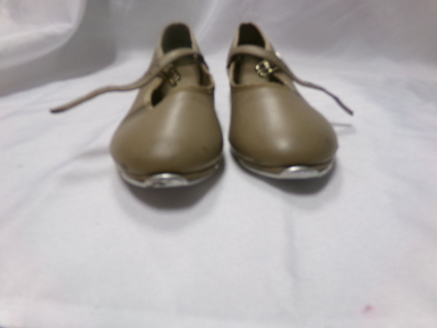 Pre-Owned Tan Tap Shoes Leo's 7.5 Mary Jane Leather Easy Strap