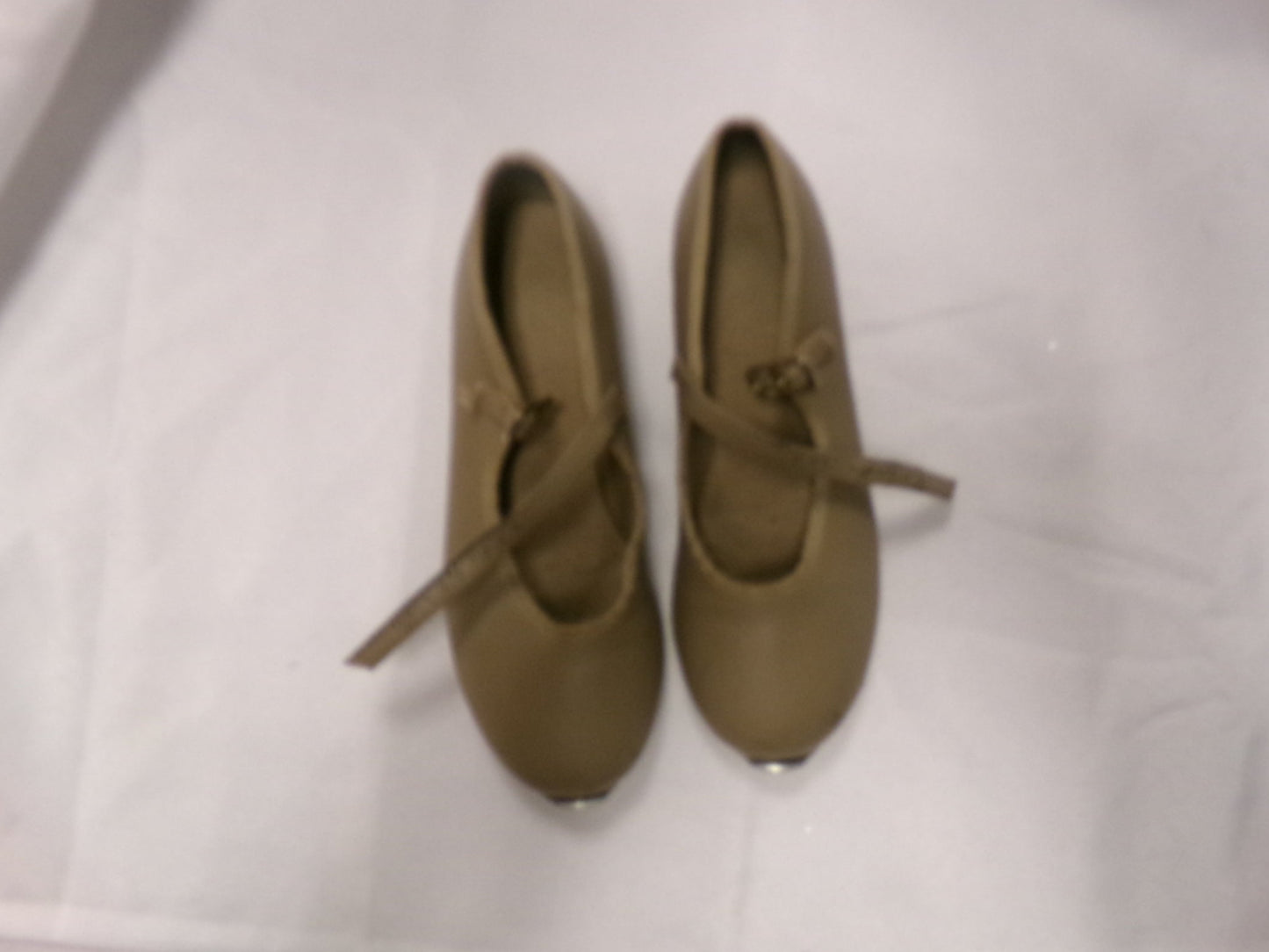 Pre-Owned Tan Tap Shoes Leo's 7.5 Mary Jane Leather Easy Strap