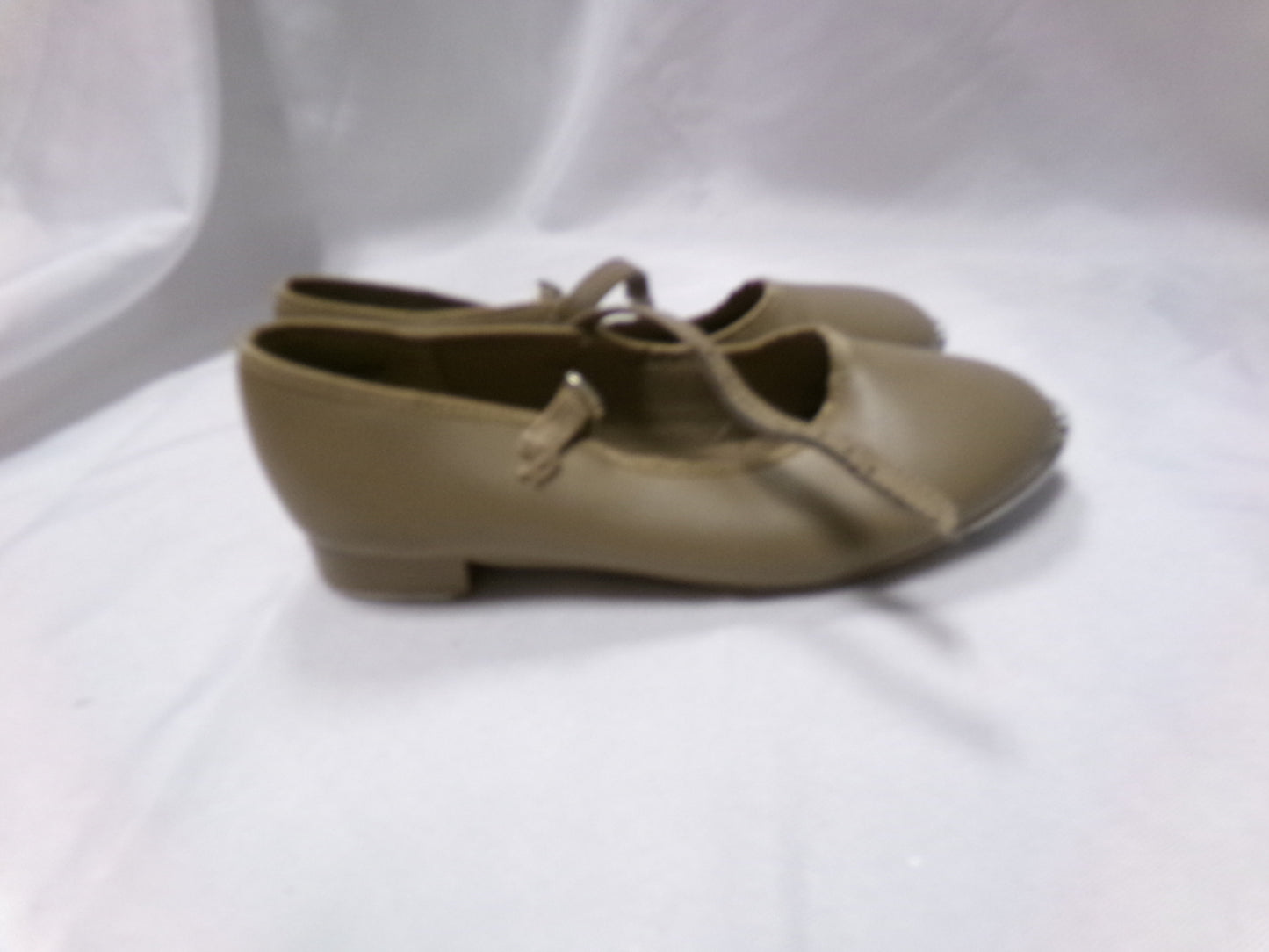 Pre-Owned Tan Tap Shoes Leo's 7.5 Mary Jane Leather Easy Strap