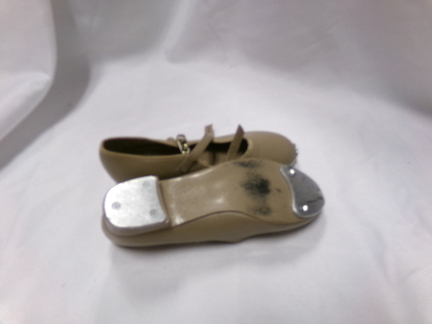 Pre-Owned Tan Tap Shoes Leo's 7.5 Mary Jane Leather Easy Strap