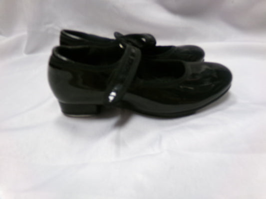Pre-Owned Generic Black Mary Jane Tap Youth 2M Velcro