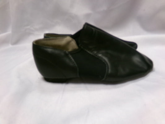 Pre-Owned Jazz Shoes Black Dance Class Girls 4M Slip On Leather Split Sole