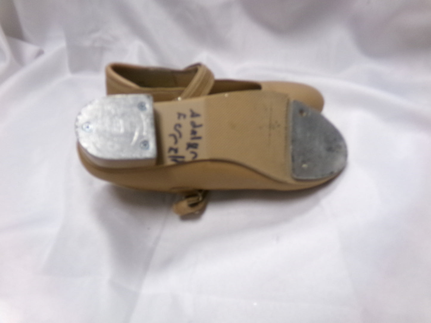 Pre-Owned Dance Tap Shoes Stelle Kids 4M Mary Jane easy Strap Tan