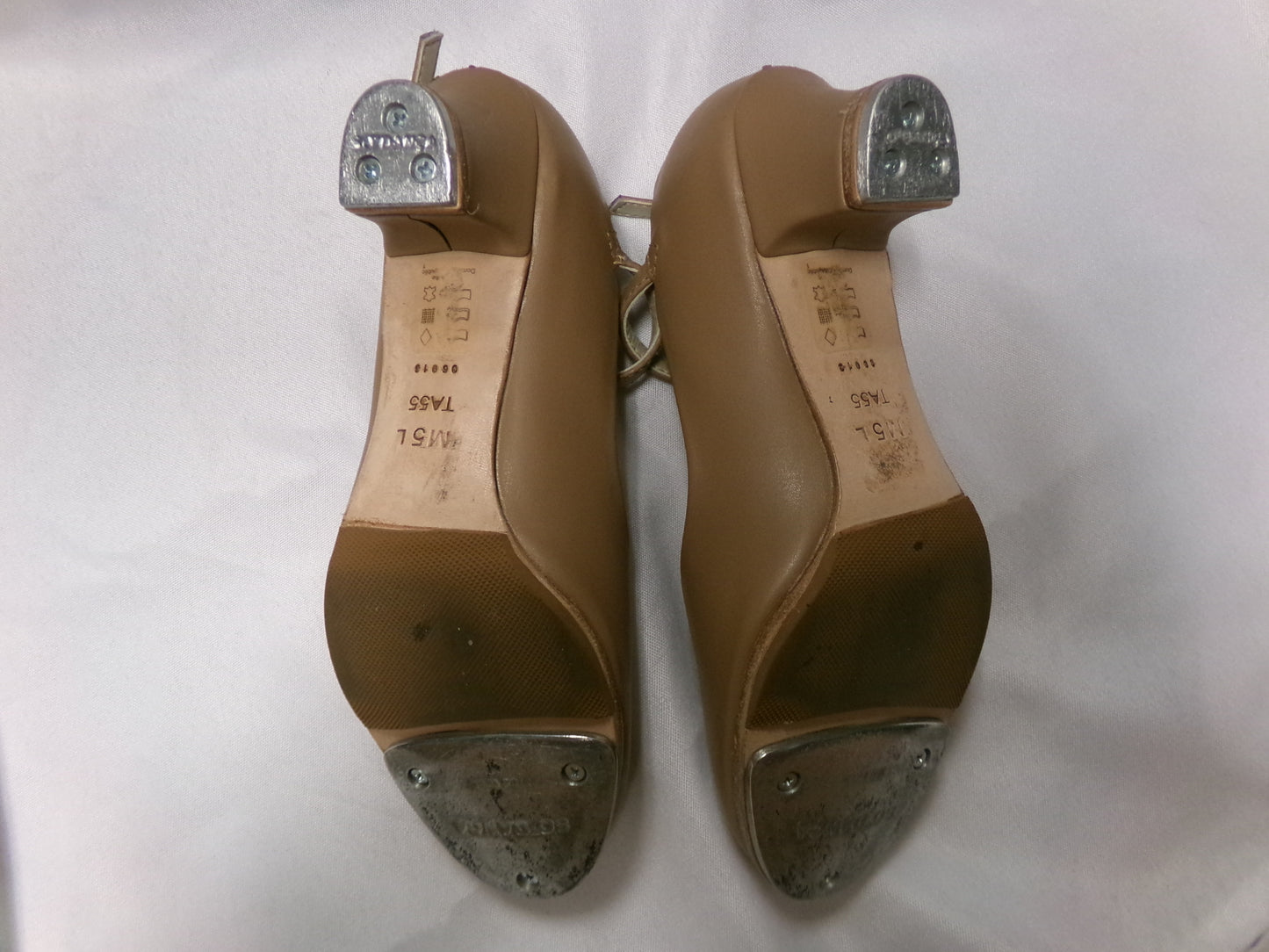 Pre-Owned Tap Shoes SoDanca Adult 5M Leather Buckle Tan