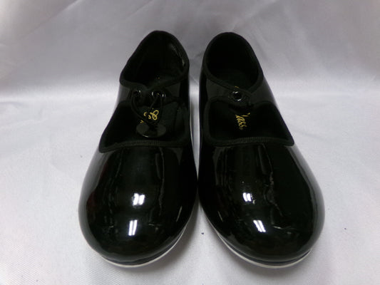 Pre-Owned Tap Shoes Dance Class Big Kid 2M Tyette Leather Ribbon