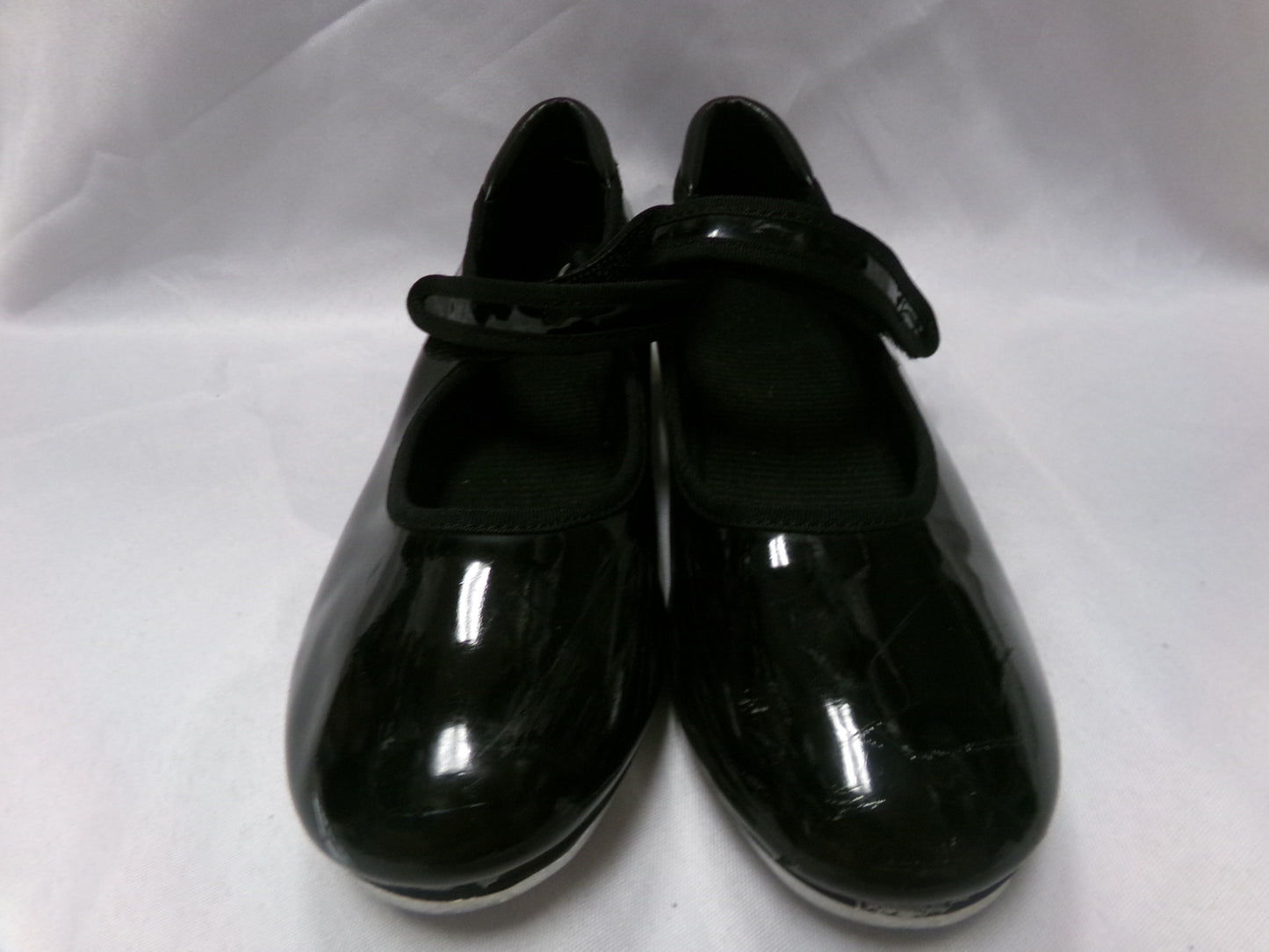 Pre-Owned Tap Shoes Freestyle Black Youth 3.5M Mary Jane Leather Loop Strap Student