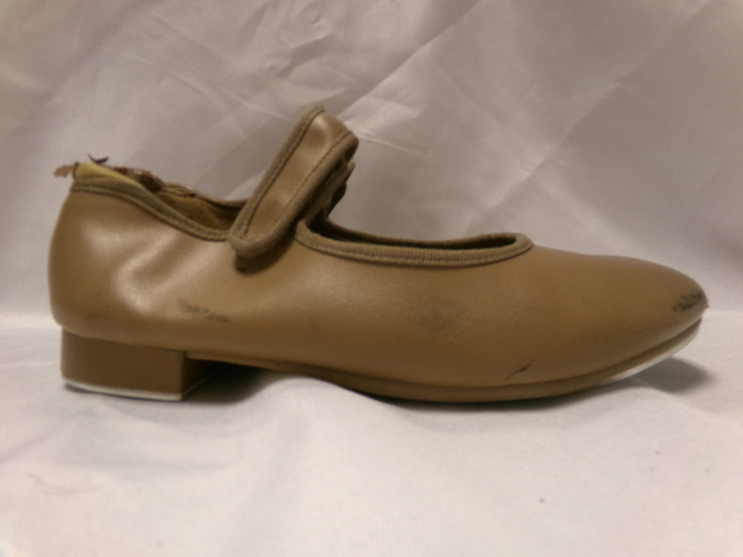 Pre-Owned Tap Shoes Tan Danshuz Kids 1M Mary Jane Velcro