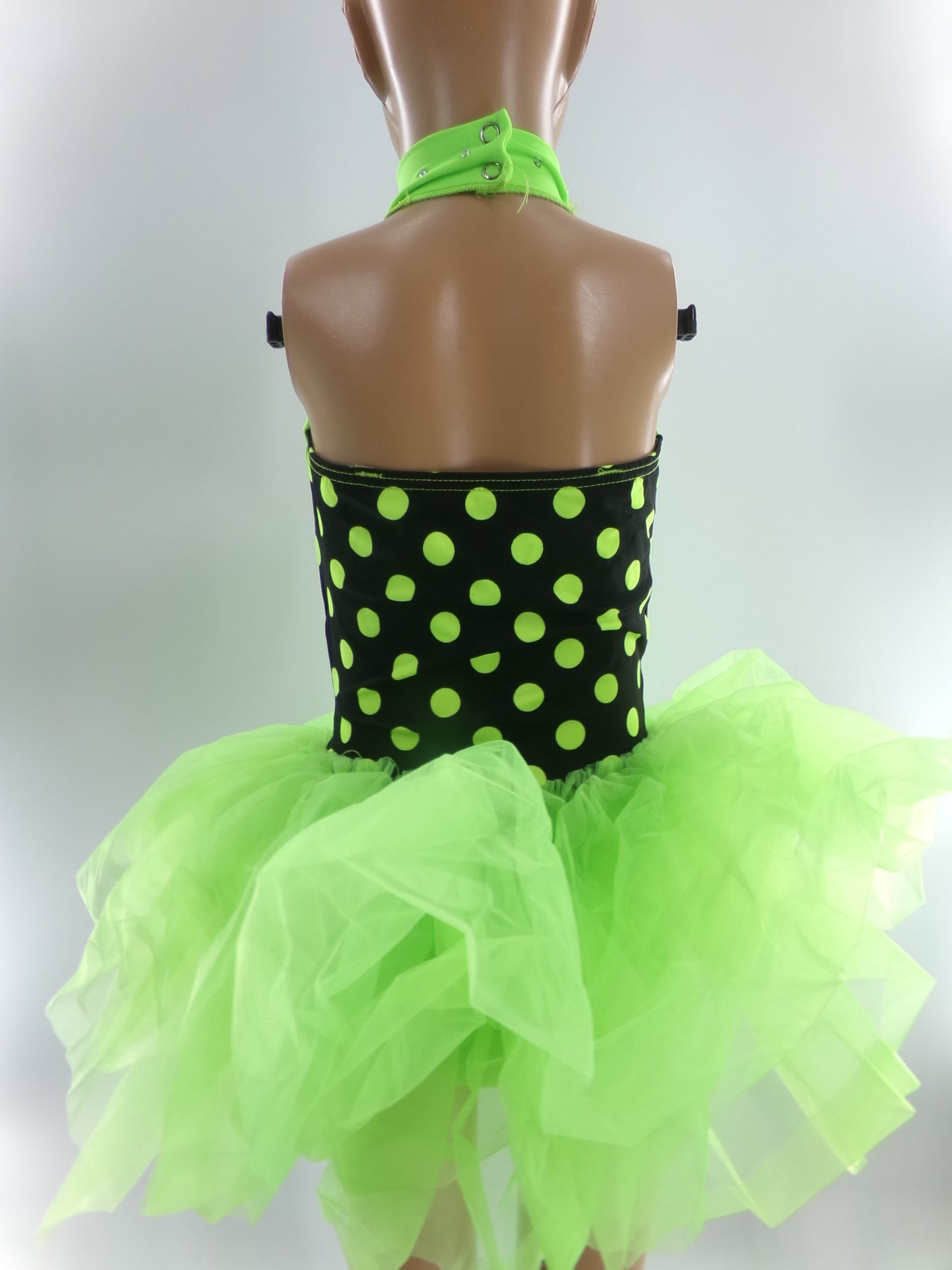Pre-Owned Costume Small Child Green Weissman 4075 Tap Jazz Clogging Musical Theater Polka Dots Dress