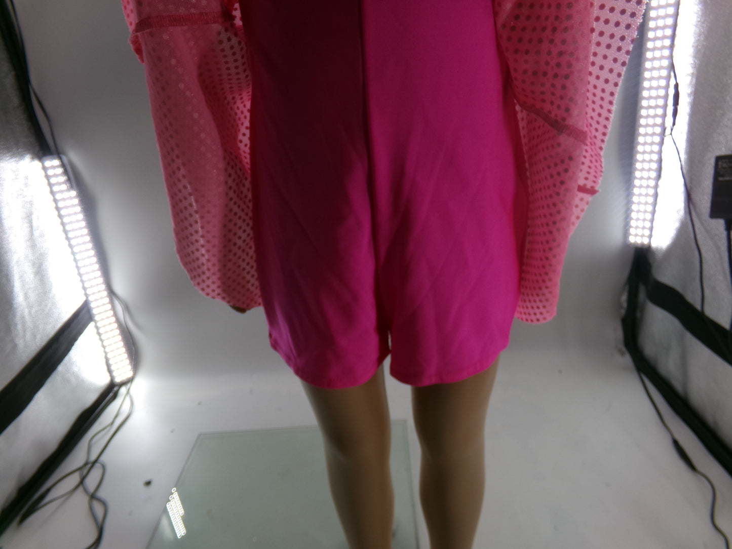 Pre-Owned Costume Medium Child Pink A Wish Come True V1454 Tap Jazz Clogging Sequin Dress