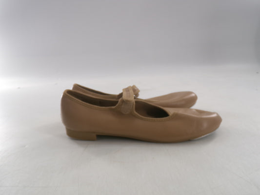 Pre-Owned Tap Shoes Dance Class Women 6M Tan Mary Jane Easy Strap