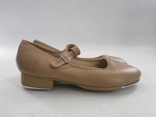 Pre-Owned Tap Shoes Capezio Tan Adult 6.5M Mary Jane Leather Buckle Student