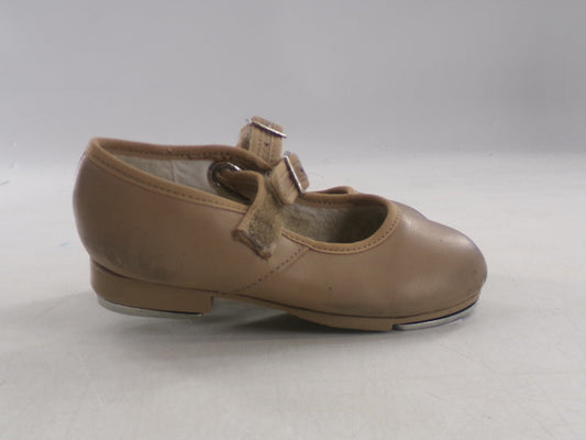 Pre-Owned Tap Shoes Capezio Toddler 8.5 Jane Leather Buckle Tan