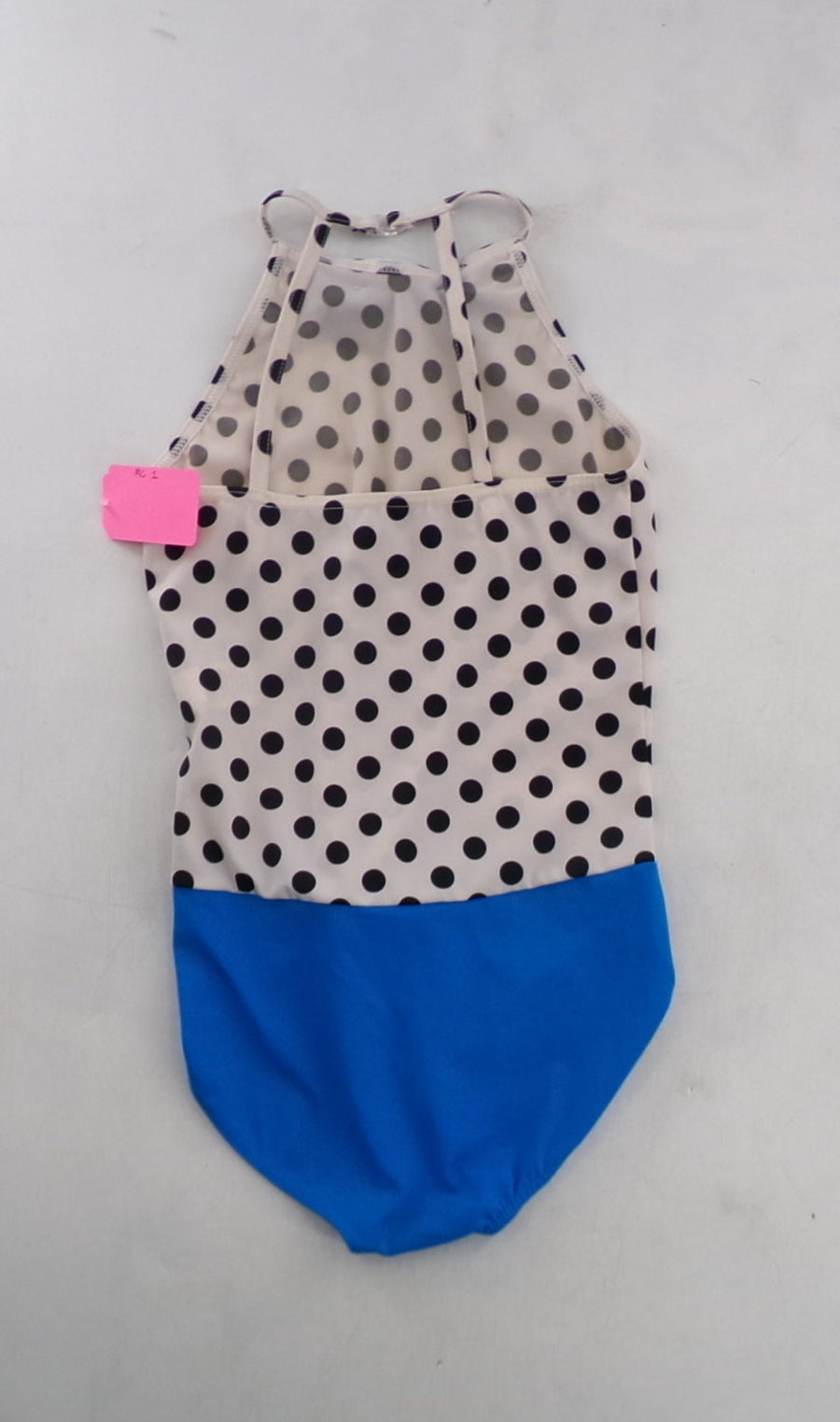 Pre-Owned Leotard Weissman 9896 Medium Child Turquoise Polka Dot Costume