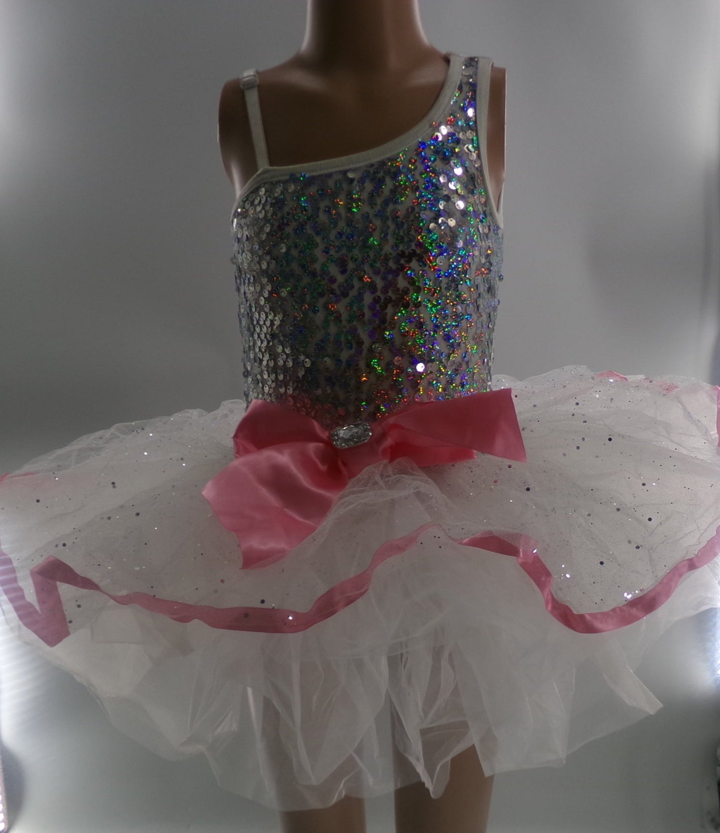 Pre-Owned Costume Small Child Pink Costume Gallery 17106 Ballet Tap Pageant Sequin Glitter
