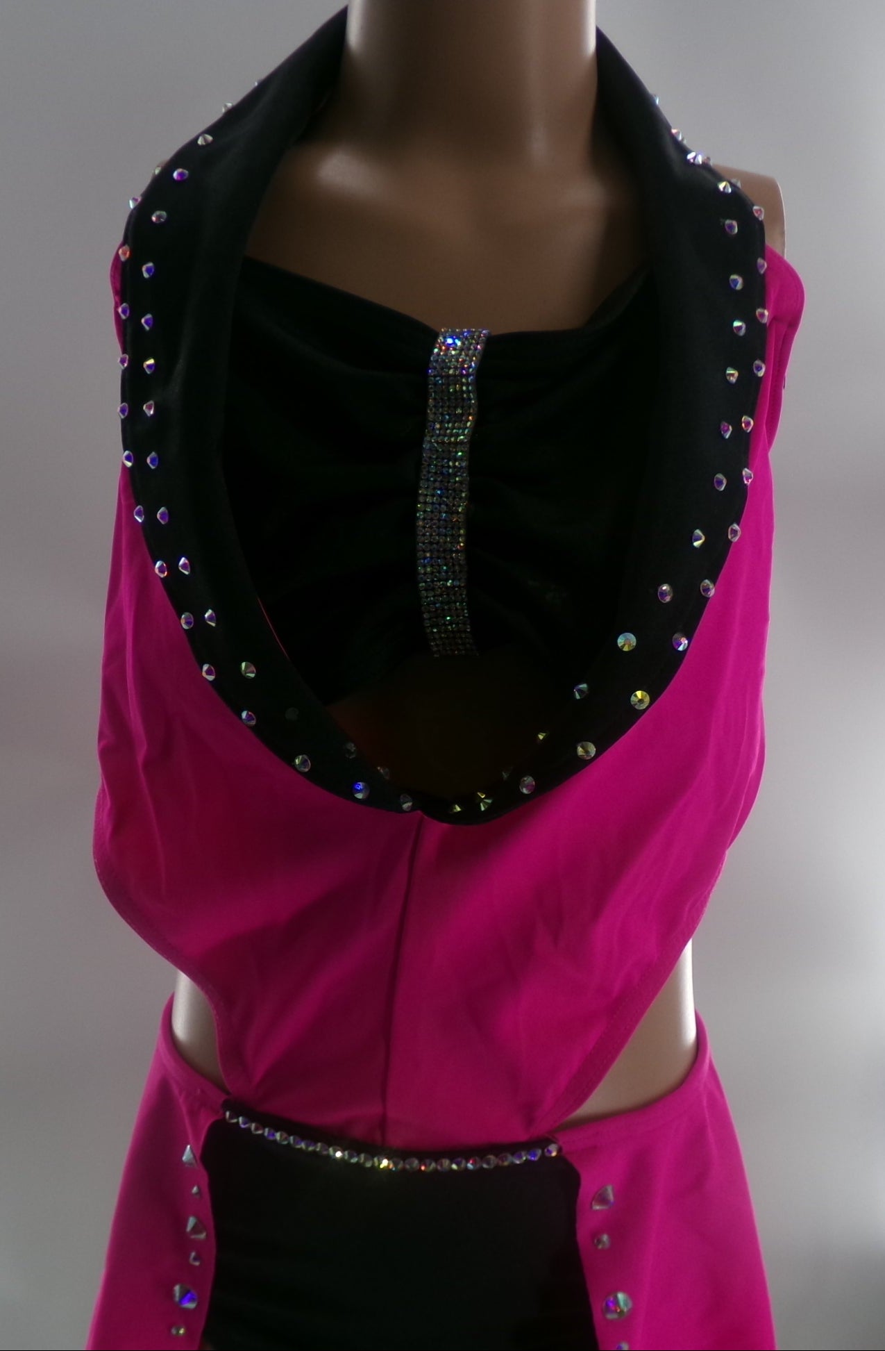 Pre-Owned Costume Large Child Pink Weissman D11569 Jazz Tap Musical Theater Dress Rhinestone