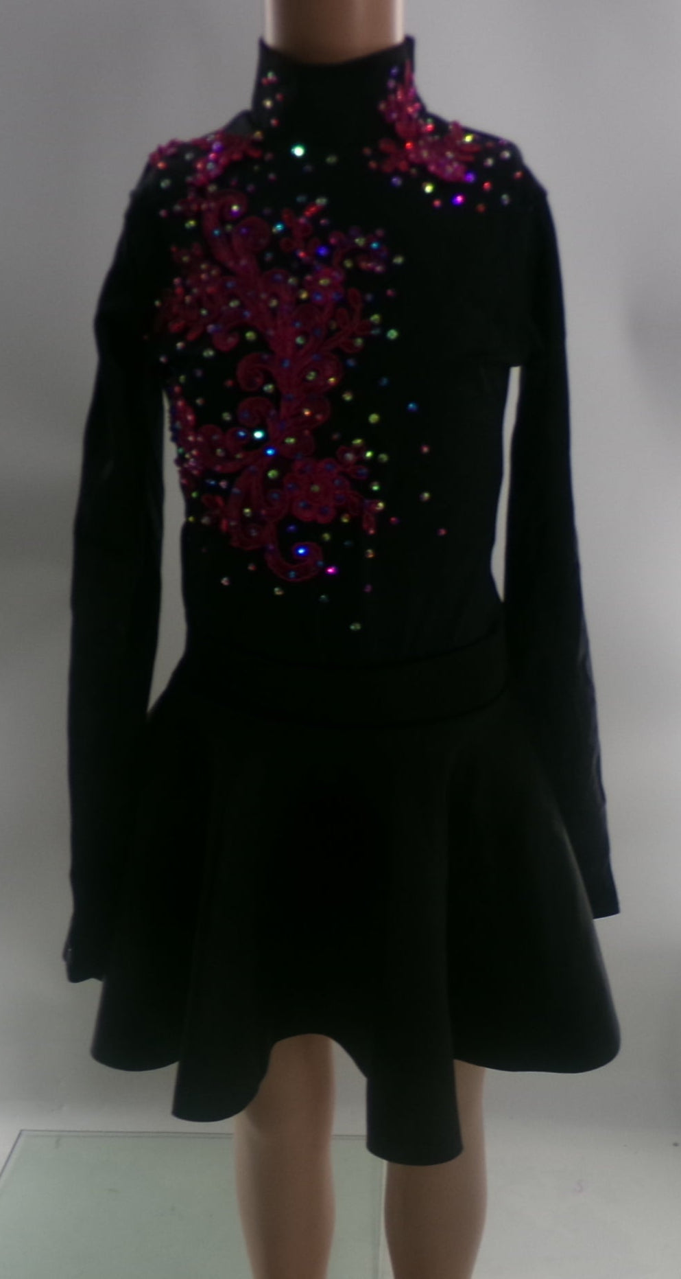 Pre-Owned Costume Medium Child Small Child Black Weissman MT12459/S8250 Jazz Tap Clogging