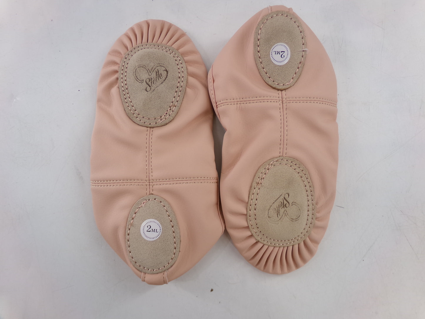 Pre-Owned Ballet Shoes Stelle Girls 2M Leather Double Strap Split Sole